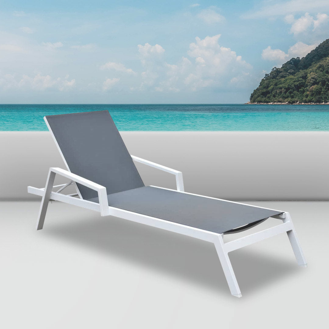Camastros para Exterior - Camastro Lilac Textileno Gris Oscuro imagen principal | CREATA Muebles