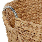 Canastos Decorativos - Juego Canasto con Argolla 3 Piezas Mimbre con Palma Café | CREATA Muebles