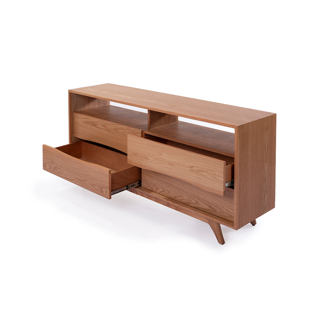 Comodas de Madera - Cómoda Tocador Iona Encino Laca Bellota | CREATA Muebles