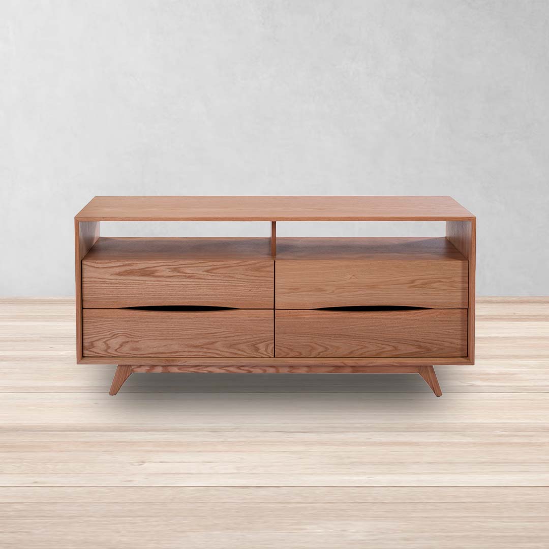 Comodas de Madera - Cómoda Tocador Iona Encino Laca Bellota | CREATA Muebles