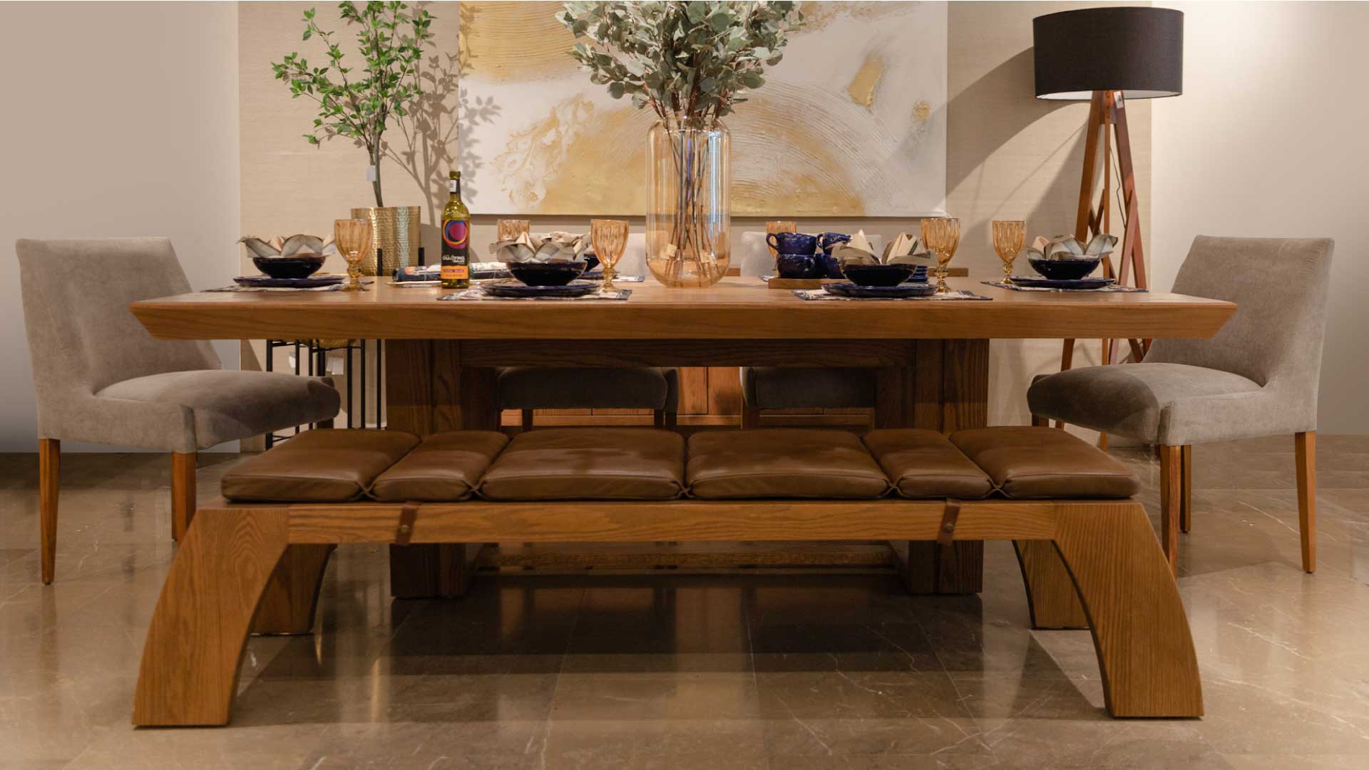 Comprar comedores - Comedor con banca y sillas | CREATA Muebles