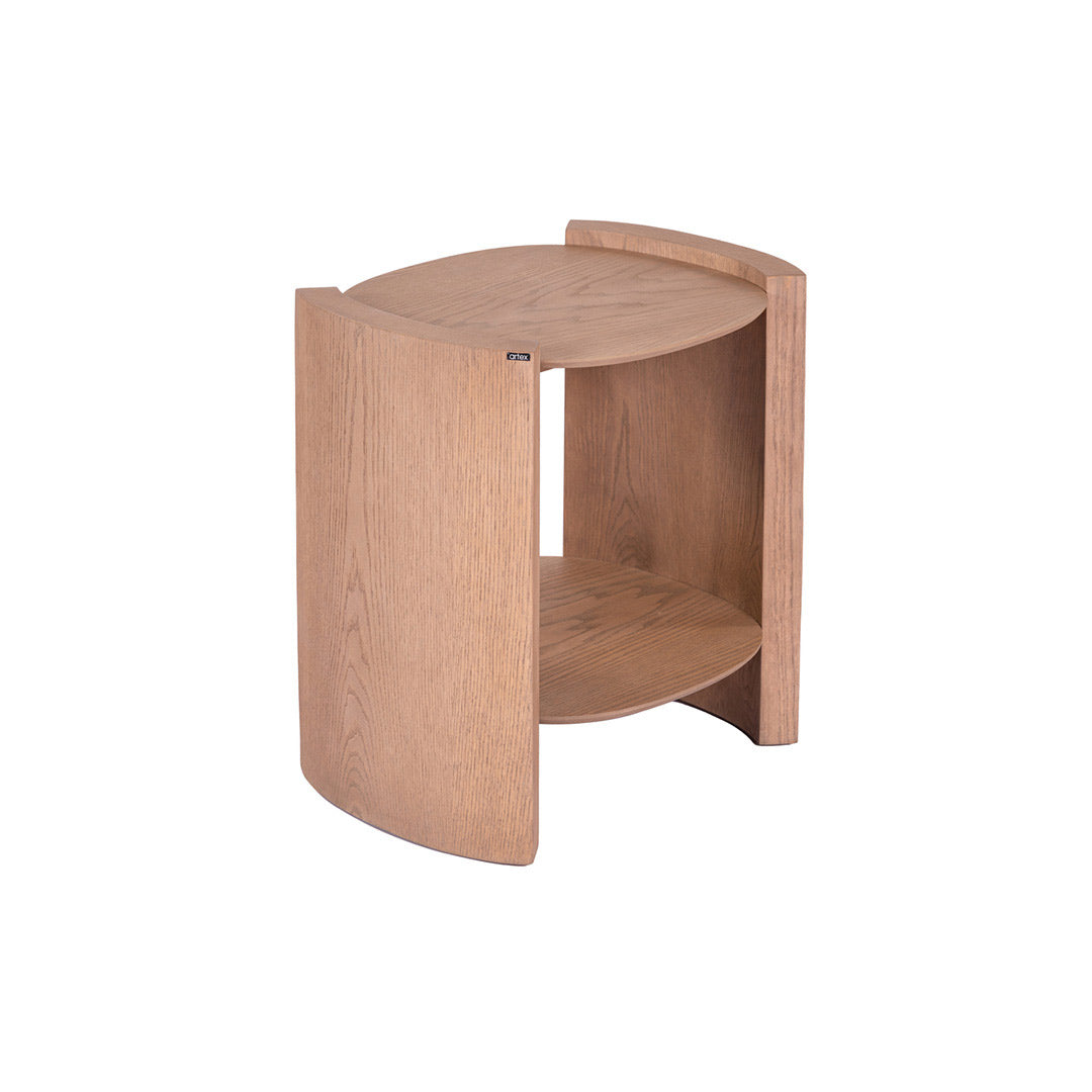 Mesa lateral madera - Mesa lateral atenas encino tacuba Perfil | CREATA Muebles 