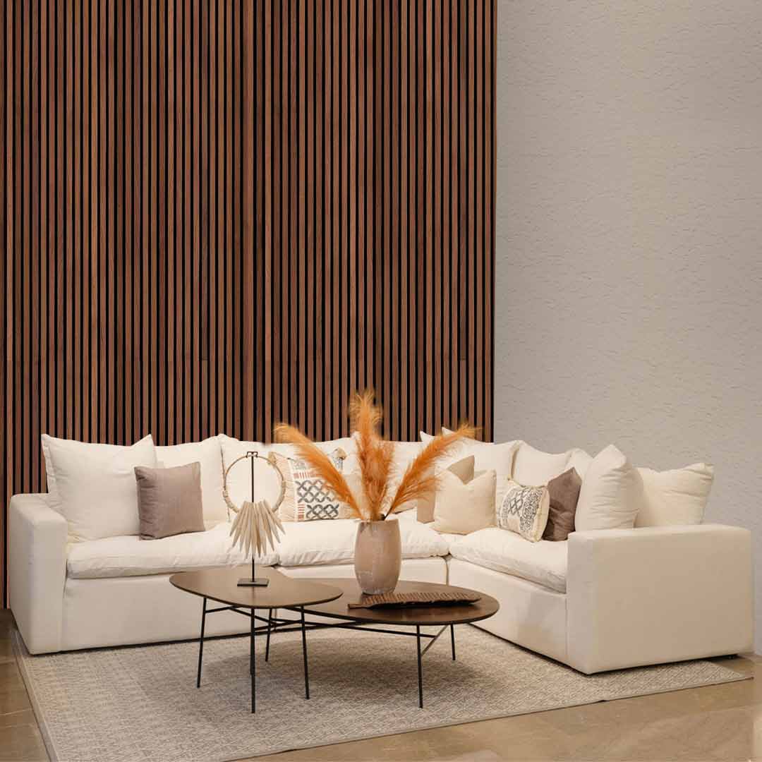 Sala Modular Esquinera -Modular Calgary High Living Natural | CREATA Muebles