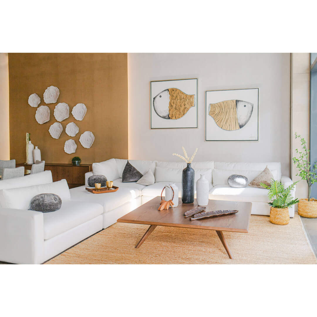 Sala Modular Milán High Living White set | CREATA Muebles