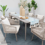 Sillas para exterior cómodas - Silla Lulin Coffee foto ilustrativa de set | CREATA Muebles