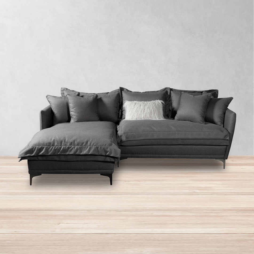 Sillón en L- Esquinero Dublin Lille Charcoal | CREATA Mueble