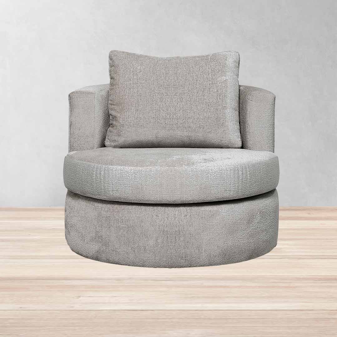 Sillon Gris Claro - Sillón Terrace Giratorio Merino Nickel | CREATA Muebles