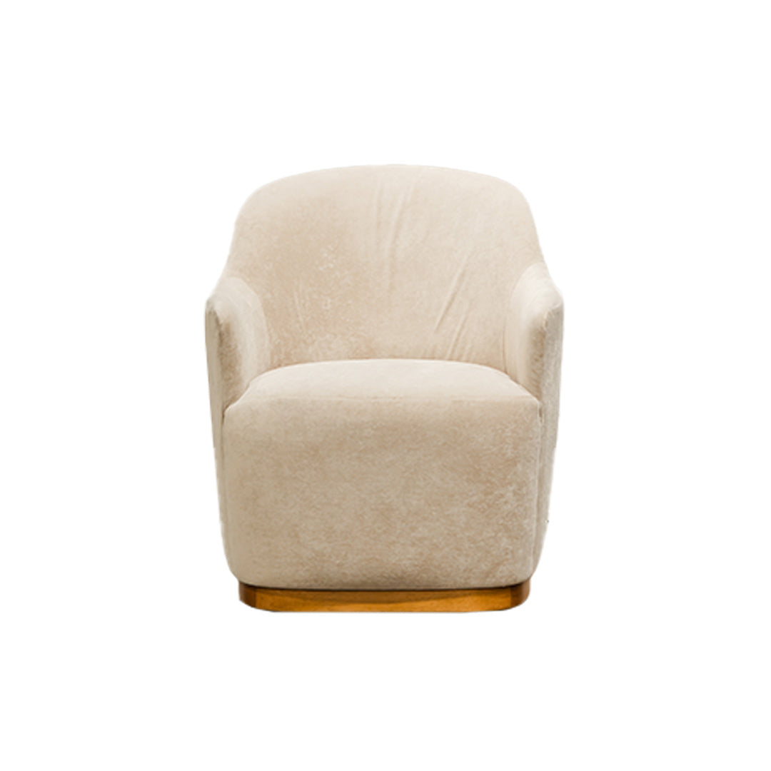 Sillón para Recámara- Sillón Osaka Amber Beige Frente | CREATA Muebles