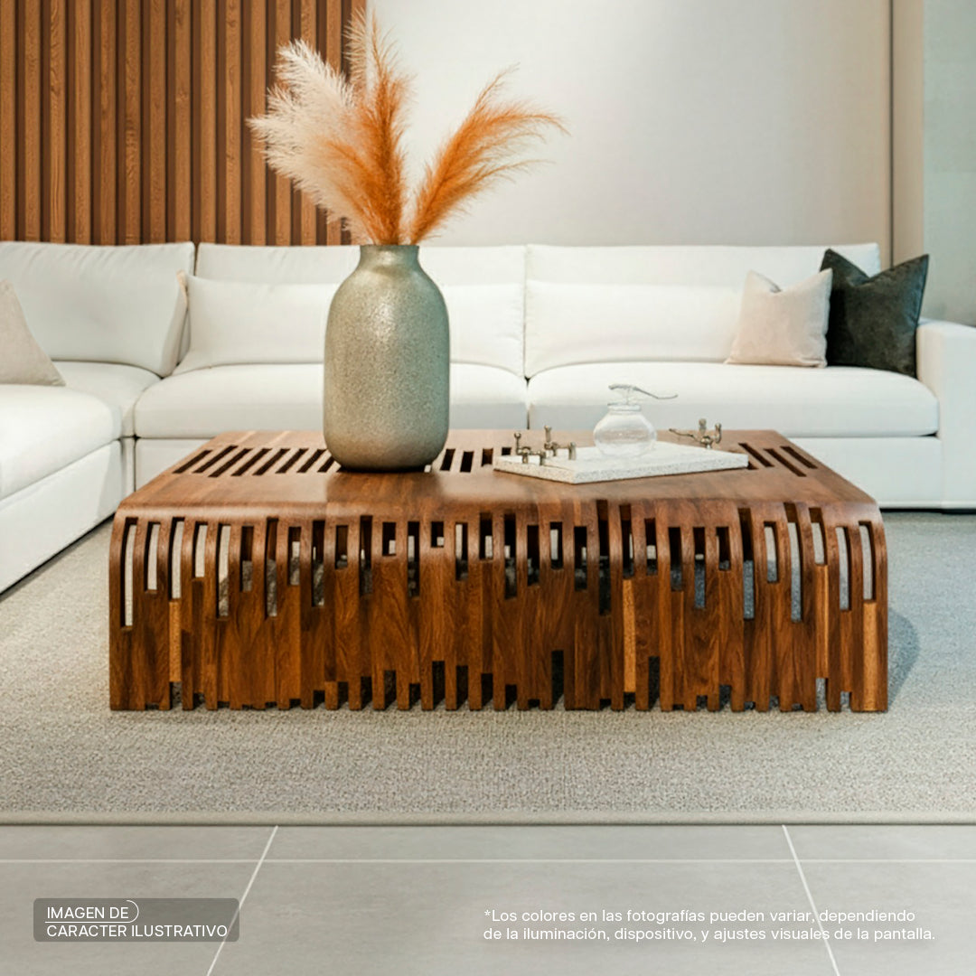 Set Mesa de centro Menia de parota | CREATA MUEBLES