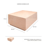 Isométrico Mesa de centro Elite mármol crema marfil pulido | CREATA MUEBLES
