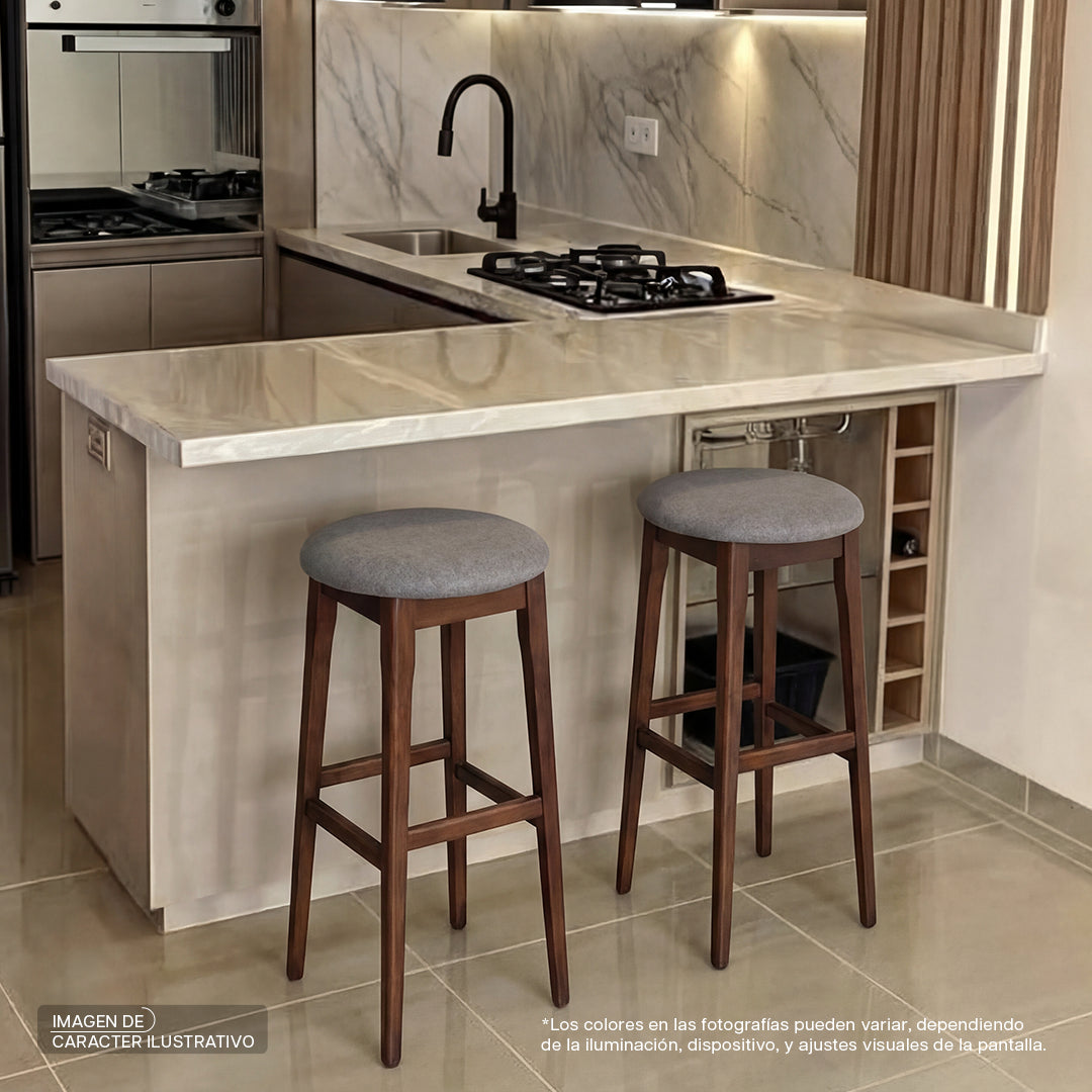 Set Banco Desayunador Oslo Pearl Drill | CREATA MUEBLES