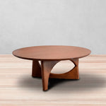 Back Mesa de centro redonda Rena encino laca tacuba | CREATA MUEBLES