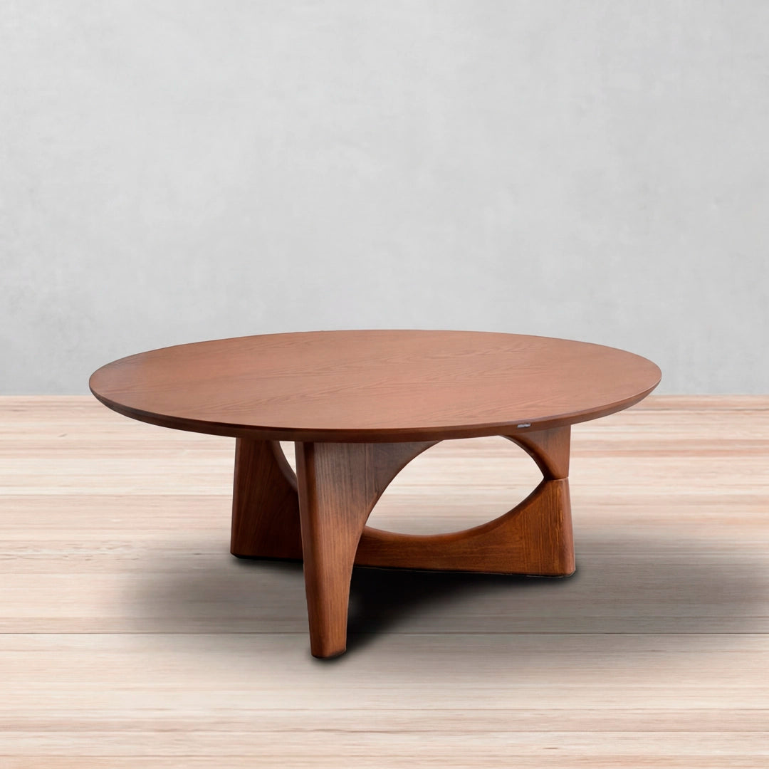 Back Mesa de centro redonda Rena encino laca tacuba | CREATA MUEBLES