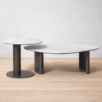 Back Mesa de centro ocasional set 2 pz Nabor color stone | CREATA MUEBLES