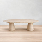 Back Mesa de comedor Imperial en mármol Travertino | CREATA MUEBLES