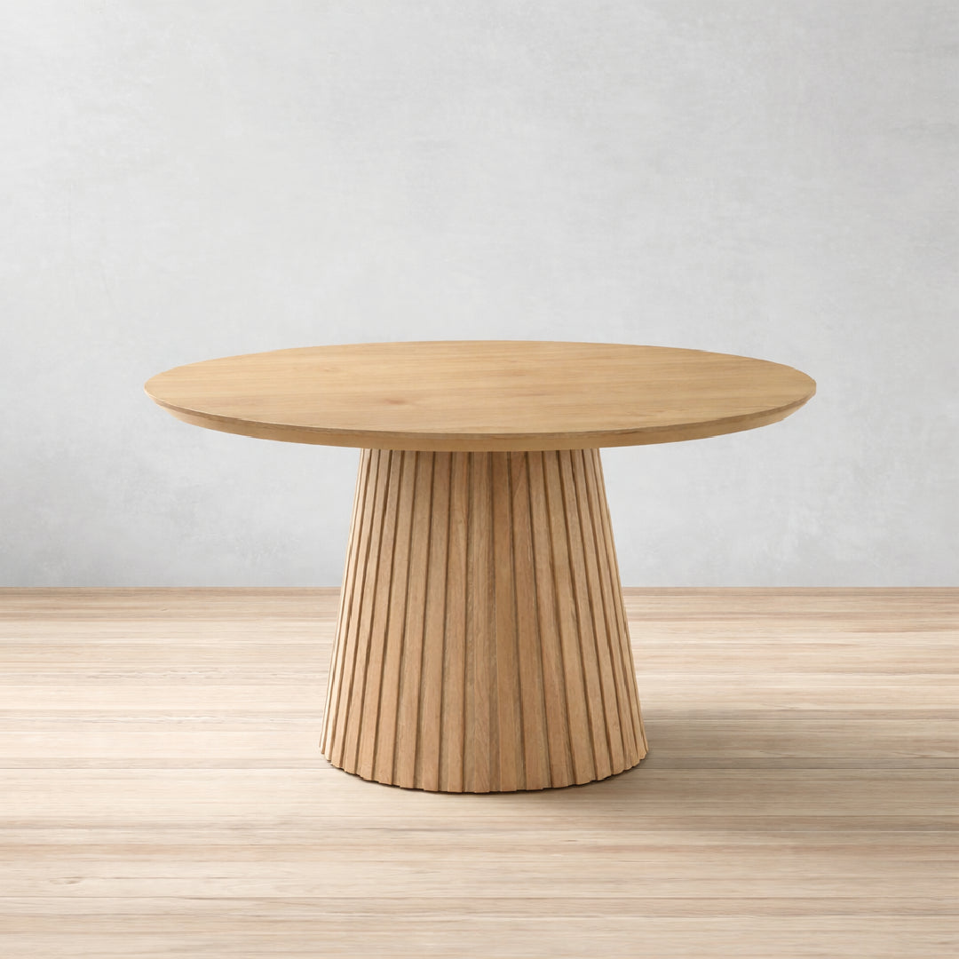 Back Mesa de comedor Viena en madera de Rosa Morada | CREATA MUEBLES