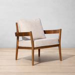 Back Sillón individual Rest en madera Rosa morada y color Fly flax | CREATA MUEBLES