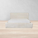 Base de Cama con Cabecera Queen Size - California Natalie Ivory | CREATA Muebles 