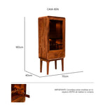 Isométrico Cava Kein con luz en Parota | CREATA MUEBLES