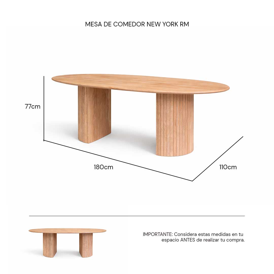 Isométrico Mesa de comedor New York RM | CREATA MUEBLES