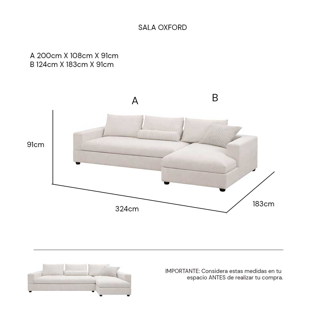 Isometrico Sala en L Amareto Distraction Natural | CREATA MUEBLES