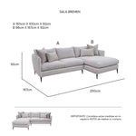 Isometrico Sala Bremen Fancy Pewter | CREATA MUEBLES