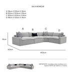 Isometrico Sala Modular Monique Natura Natural | CREATA MUEBLES