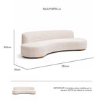Isometrico Sofá Portella Tessa Vainilla | CREATA MUEBLES