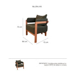 Isométrico Sillón Ocasional Live RM Rio Spinach | CREATA MUEBLES