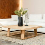 Set  Mesa de centro cuadrada Kelso en madera encino tacuba | CREATA MUEBLES