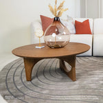 Set Mesa de centro redonda Rena encino laca tacuba | CREATA MUEBLES