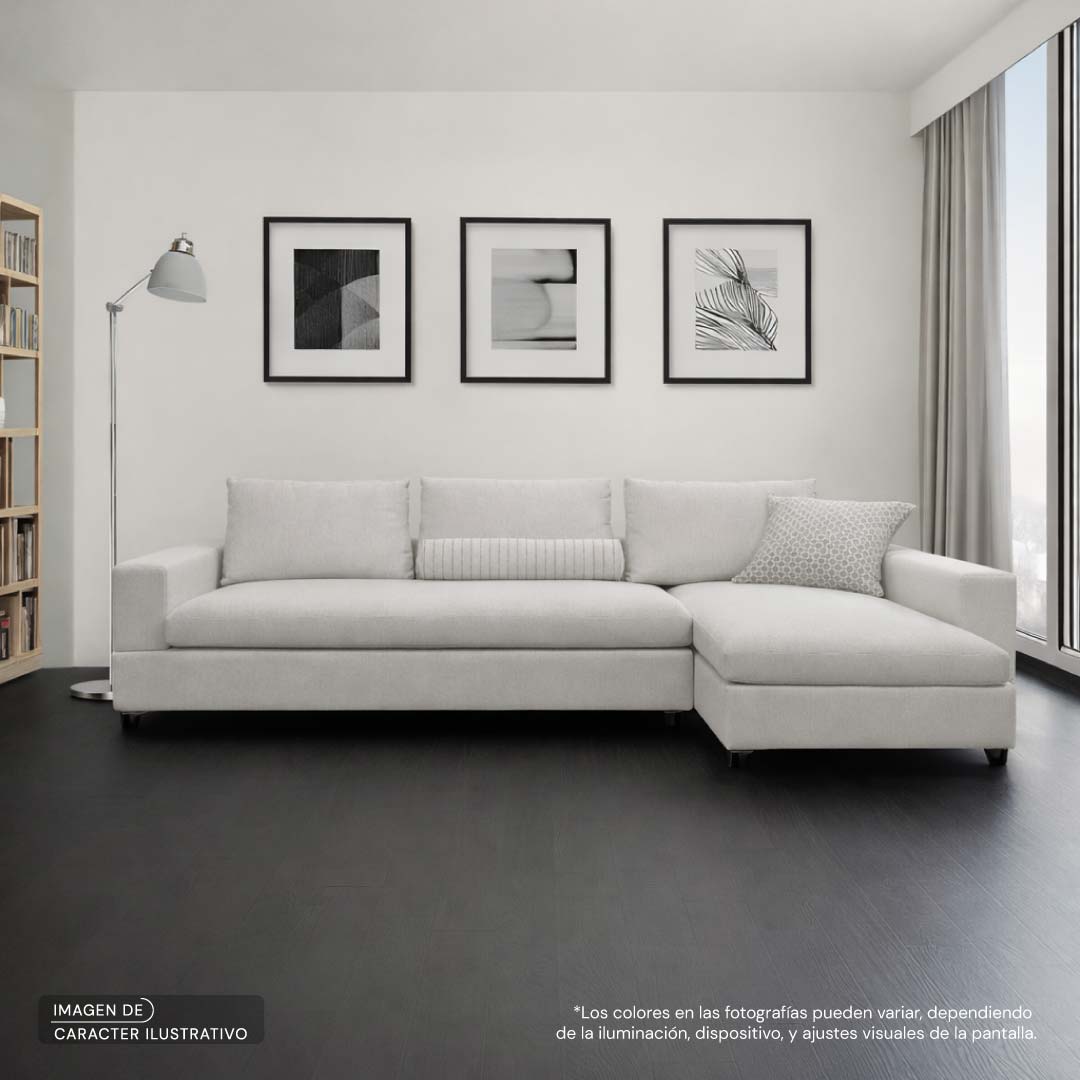 Set Sala en L Amareto Distraction Natural | CREATA MUEBLES