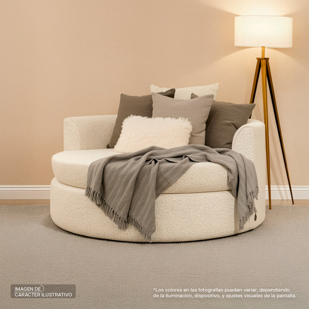 Set Sillón individual Aria color Carrara cloud | CREATA MUEBLES