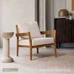 Set Sillón individual Rest en madera Rosa morada y color Fly flax | CREATA MUEBLES