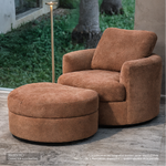 Set Sillón individual giratorio Volare color Moxie brick | CREATA MUEBLES