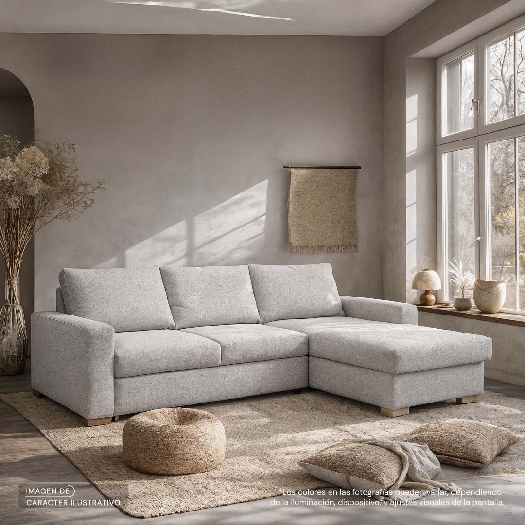 Set Sofá Cama Corvino Distraction Natural | CREATA MUEBLES