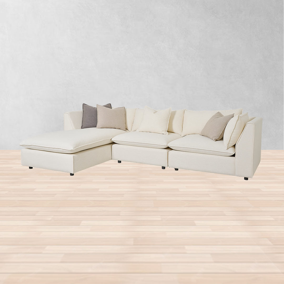 Sillon L - Esquinero Melody Niza Snow | CREATA Muebles