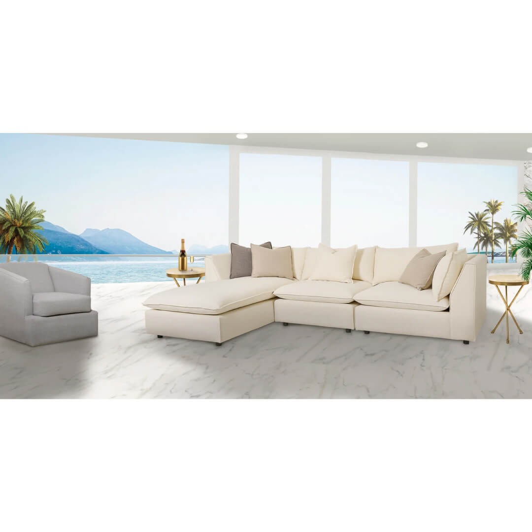 Sillon L - Esquinero Melody Niza Snow | CREATA Muebles