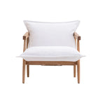 Sillón madera - Sillón Bartolo Blanco Frente | CREATA Muebles