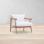 Sillón madera - Sillón Bartolo Blanco con fondo | CREATA Muebles