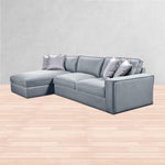 Sofa de diseño con Chaise Derecho-Esquinero Kivi Harmony Silver | CREATA Muebles